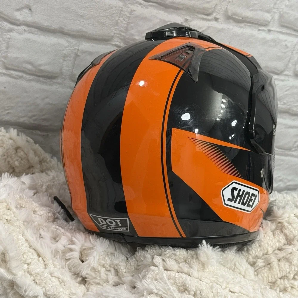 Shoei Hornet DS Sonora Motorcycle Helmet Black Orange High End Dual Sport Sz XS